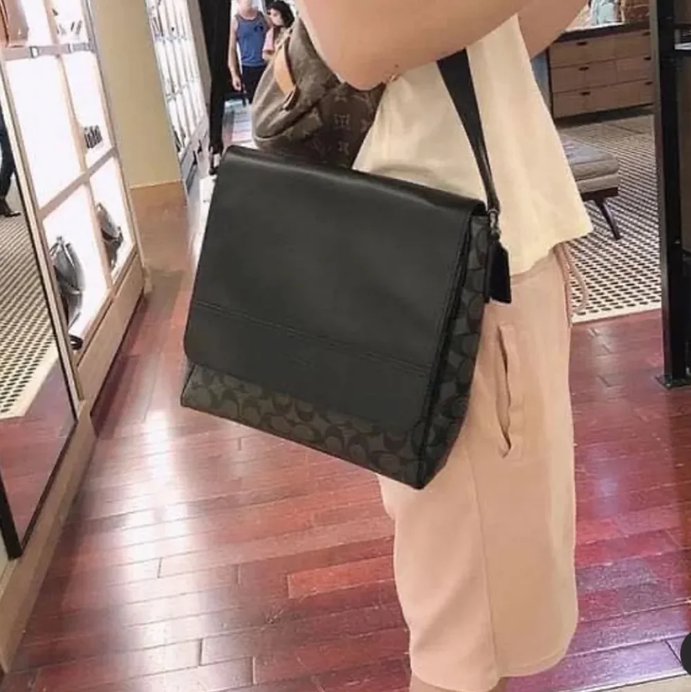 Coach Houston Map Bag In Signature Canvas